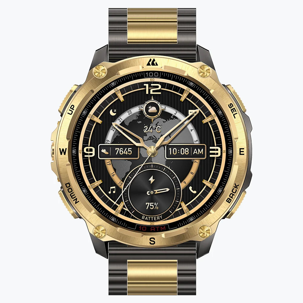 KOSPET TANK T4 Special Edition Smartwatch
#color_black gold^package_Special Edition: Silicone+Steel Staps