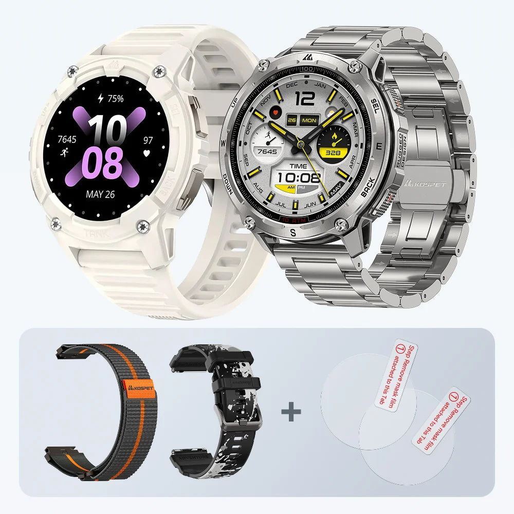 KOSPET tank t4 se smartwatch #color_silver^package_T4SE+S2 Value Pack
