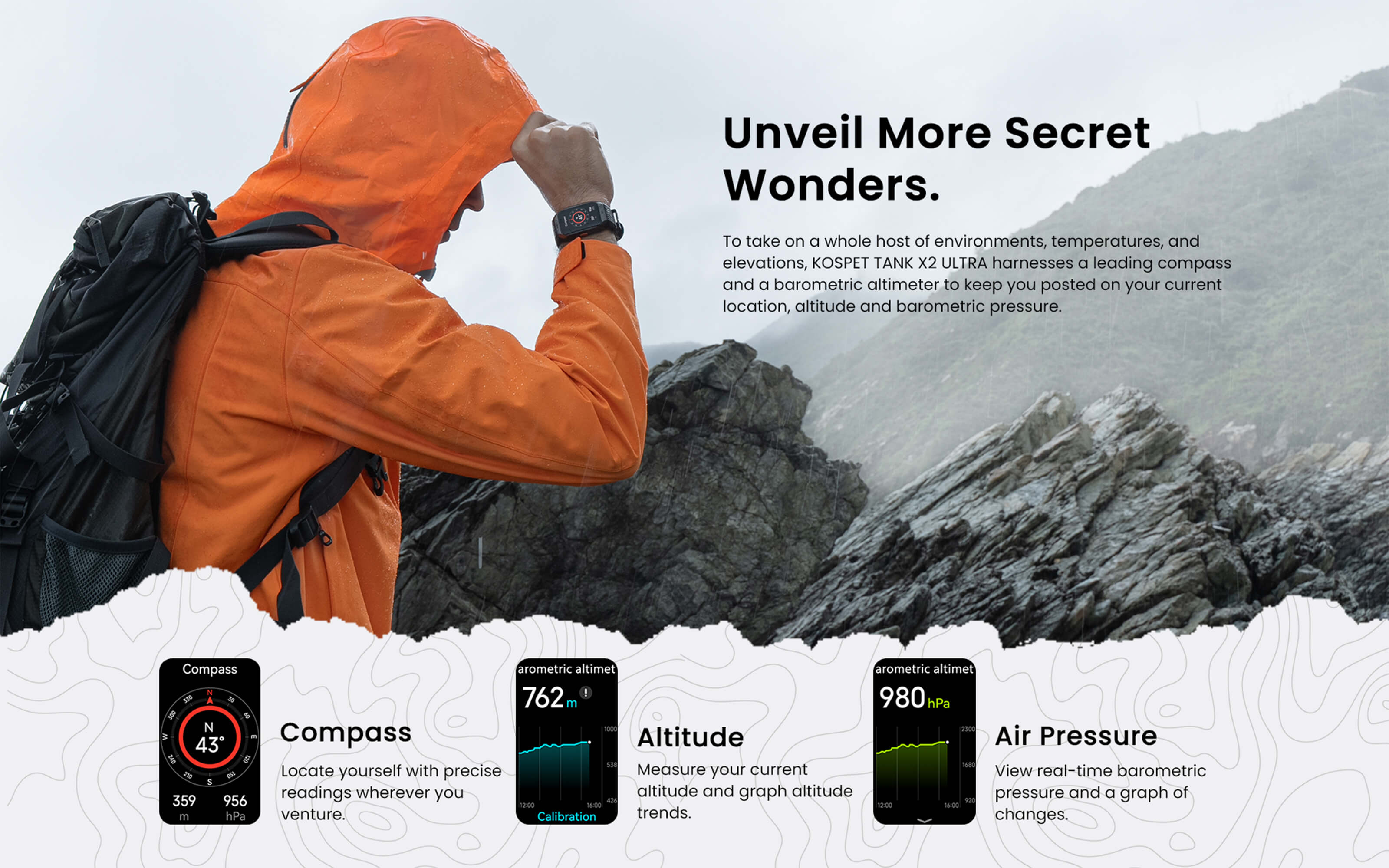 Cheap smartband with GPS RUGGED TANK X2 ULTRA Smartwatch Smartband outdoor extreme sports compass