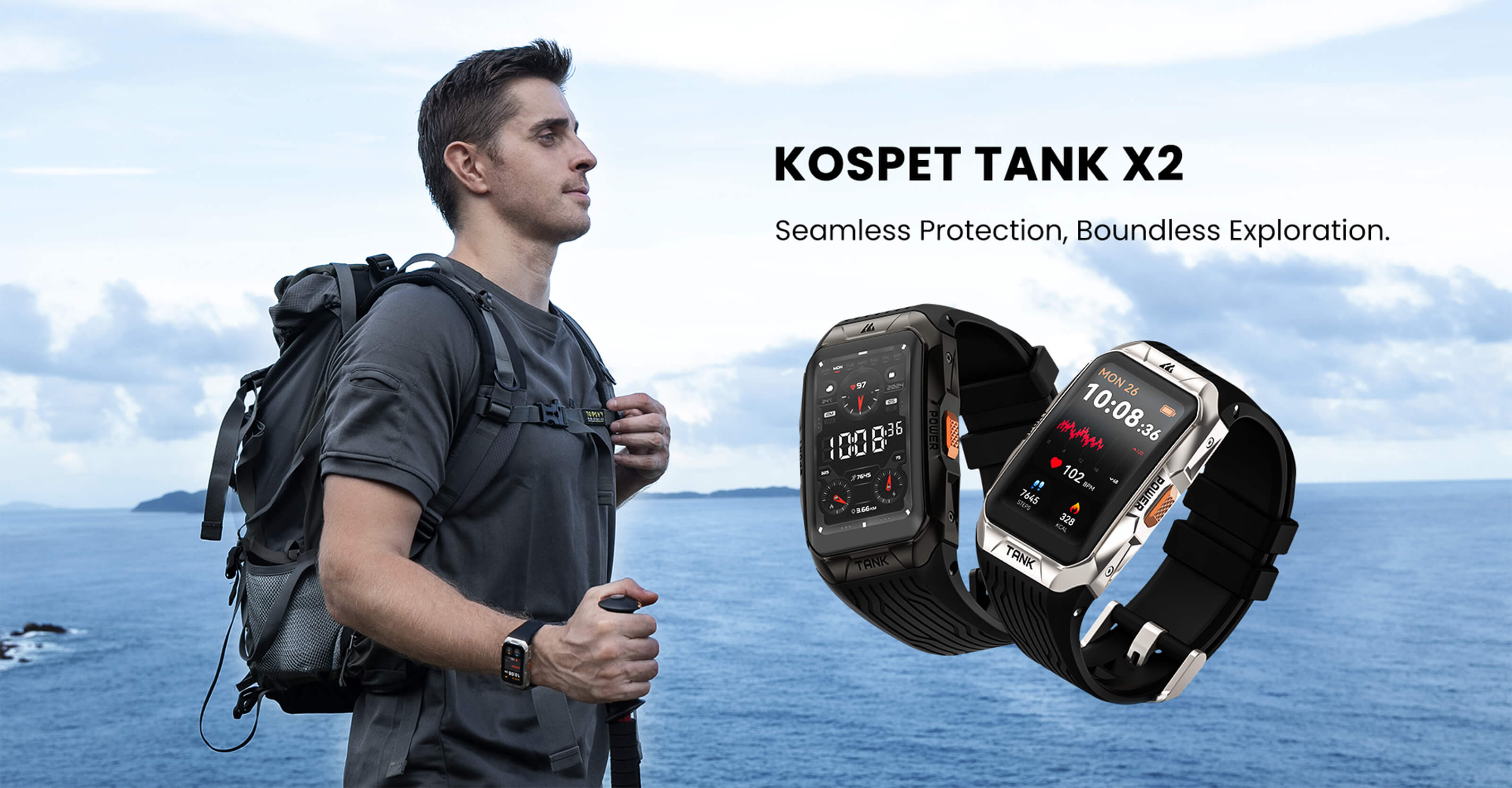 KOSPET Rugged Watch TANK X2 Smartband