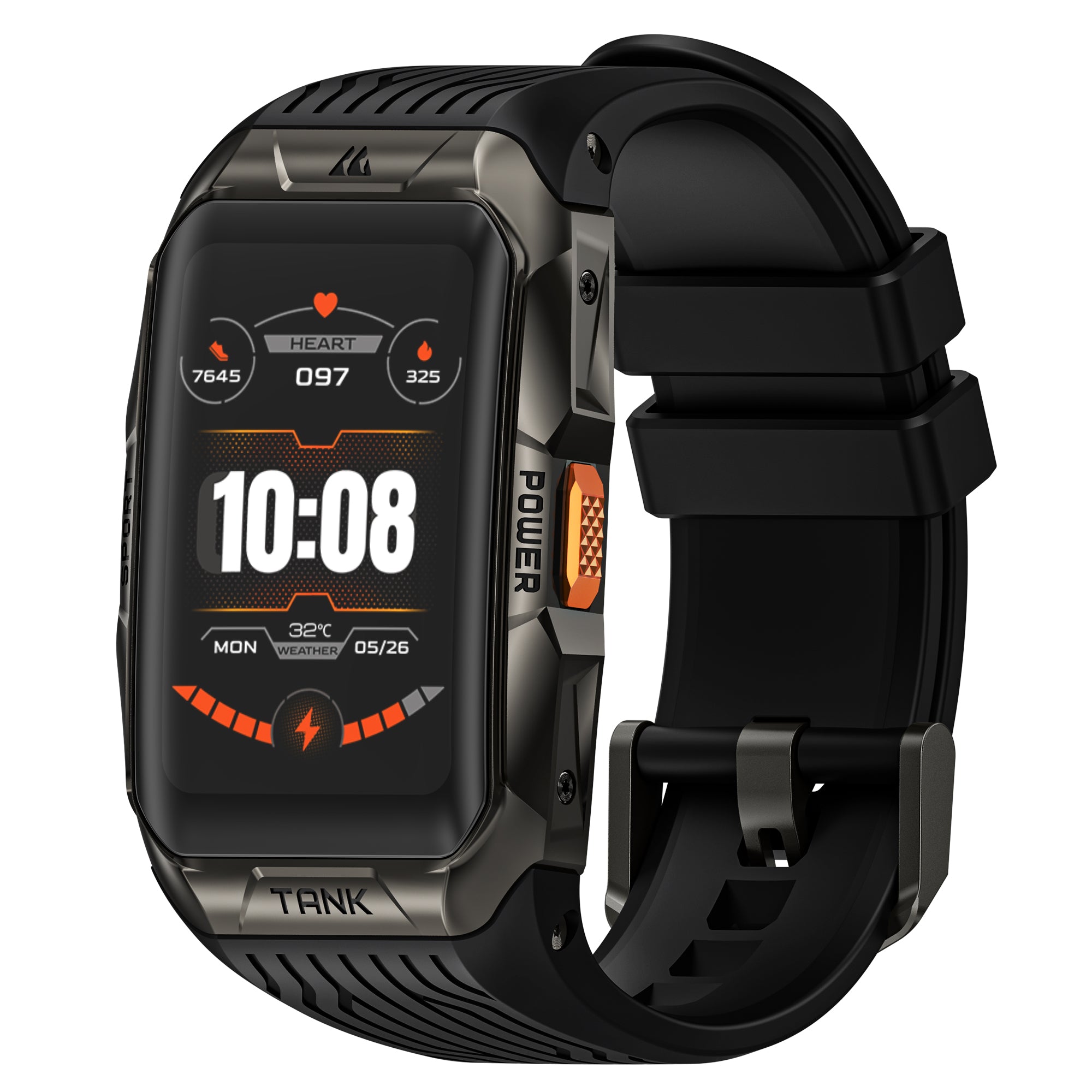 KOSPET TANK X2 Smartwatch with Waterproof Design-Black