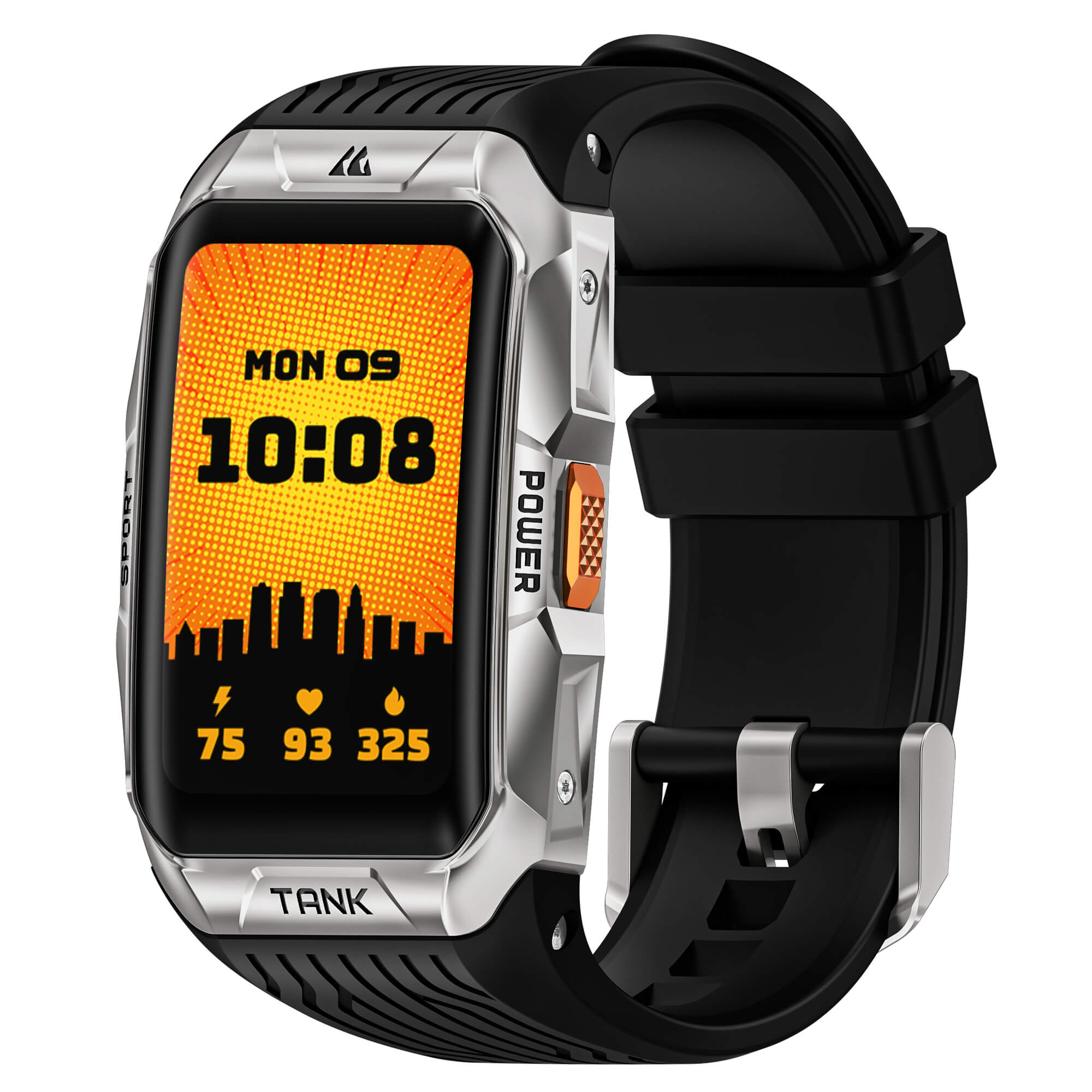 KOSPET TANK X2U Smartwatch with Waterproof Design and GPS-Silver